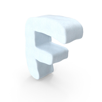Snow Letter F PNG & PSD Images