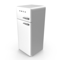 High Retro White Refrigerator PNG & PSD Images