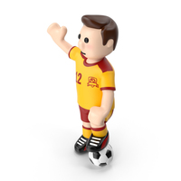 Football Player with Foot on Ball PNG & PSD Images