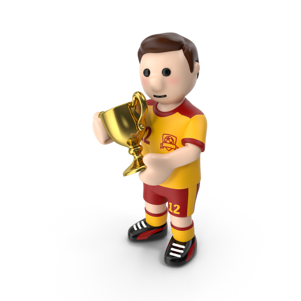 Football Player Standing with the Cup PNG & PSD Images