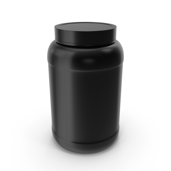 塑料瓶宽口1.5加仑黑色PNG和PSD图像