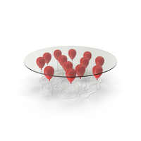 Red Balloon Coffee Table PNG & PSD Images