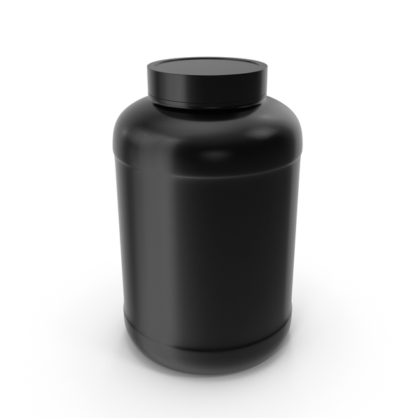塑料瓶宽口加仑黑色PNG和PSD图像
