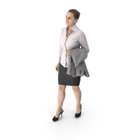 Business Woman Holding Jacket PNG & PSD Images