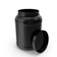 Plastic Bottles Wide Mouth 2 Gallon Black Open PNG & PSD Images