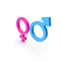 Male and Female Gender Symbol PNG & PSD Images