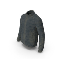 Men's Dirty Down Jacket PNG & PSD Images