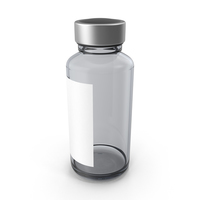 Pharmaceutical Bottle with Sticker PNG & PSD Images