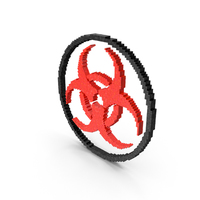Danger Sign Biohazard Voxel PNG & PSD Images