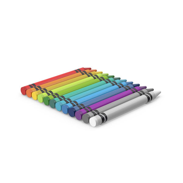 12 Crayons PNG & PSD Images
