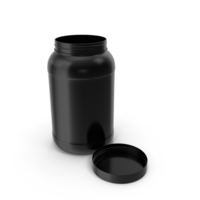 Plastic Bottle Wide Mouth Gallon Black Open PNG & PSD Images