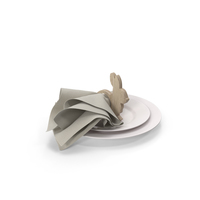 Wood Bunny Napkin Ring For Easter PNG & PSD Images