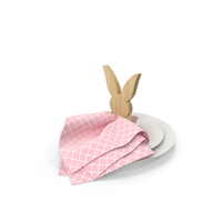 Wood Bunny Napkin Ring For Spring Tablescape PNG & PSD Images