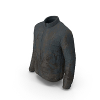 Men's Muddy Down Jacket PNG & PSD Images