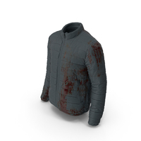 Men's Bloodied Down Jacket PNG & PSD Images