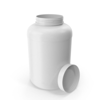 Plastic Bottle Wide Mouth 2.4 Gallon White Open PNG & PSD Images