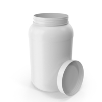 Plastic Bottle Wide Mouth 1 Gallon White Open PNG & PSD Images