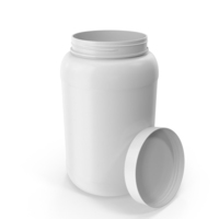 Plastic Bottle Wide Mouth 1.5 Gallon White Open PNG & PSD Images