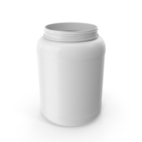 Plastic Bottle Wide Mouth 1.8 Gallon White Without Lid PNG & PSD Images