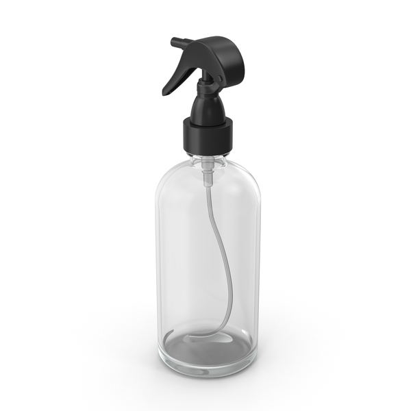 Apothecary Glass Mist Spray Bottle with Black Mist Nozzle PNG & PSD Images