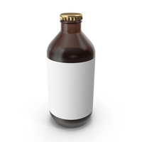 Bottle of Beer with Sticker PNG & PSD Images