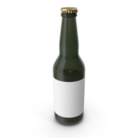 Sample Green Glass Bottle of Beer PNG & PSD Images