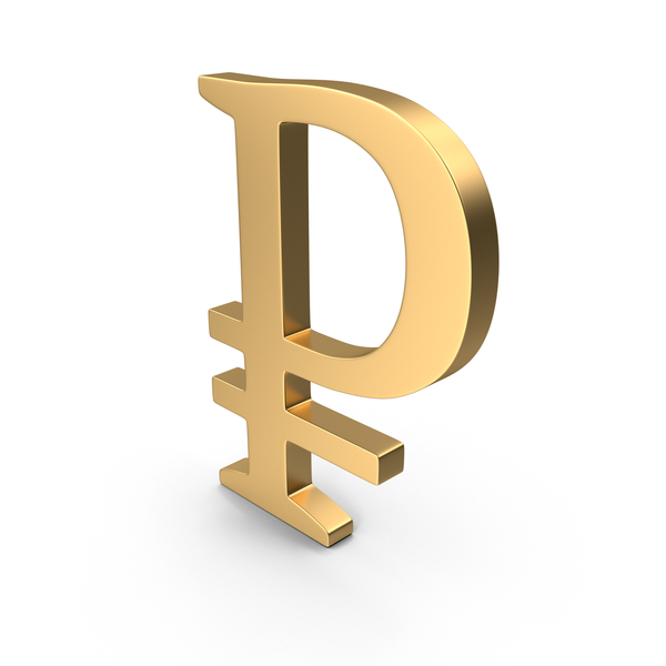Gold Symbol RUB PNG & PSD Images