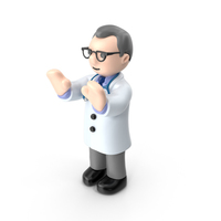 Cartoon Doctor Hands Forward PNG & PSD Images