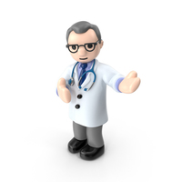 Cartoon Doctor Pointing PNG & PSD Images