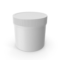 Plastic Jar Wide Mouth Straight Sided 2oz Without Cap White PNG & PSD Images