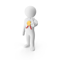 Stickman With Gold Medal PNG & PSD Images