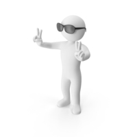 Stickman Wearing Sunglasses PNG & PSD Images