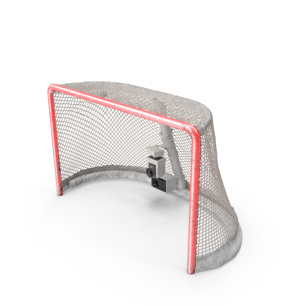 Ice Hockey Goal With Puck Stretching Net Top PNG & PSD Images