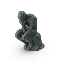 Bronze The Thinker Statue PNG & PSD Images