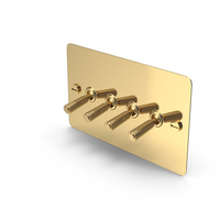 Buster Punch 4g Toggle Switch  Brass PNG & PSD Images