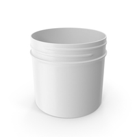 Plastic Jar Wide Mouth Straight Sided 2oz Without Cap White PNG & PSD Images