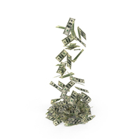 下跌$ 100钞票PNG和PSD图像