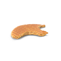 Caramel Waffle Bitten PNG & PSD Images