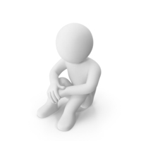 Stickman Sitting On The Ground PNG & PSD Images