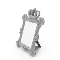 Baroque Photo Frame Grey PNG & PSD Images