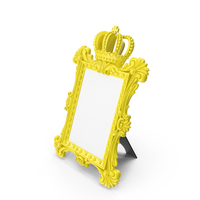 Baroque Photo Frame Yellow PNG & PSD Images