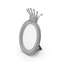 Baroque Photo Frame Grey PNG & PSD Images