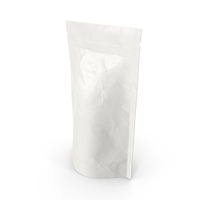 Stand Up Zipper Pouch 100g Closed White PNG & PSD Images