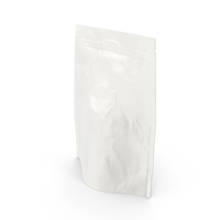 Stand Up Zipper Pouch 500g Closed White PNG & PSD Images