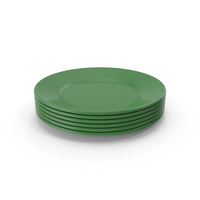 Green Plate Stack PNG & PSD Images