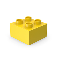 2x2 Yellow Brick Toy PNG & PSD Images