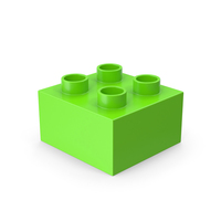 2x2 Green Brick Toy PNG & PSD Images