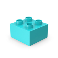 2x2 Blue Brick Toy PNG & PSD Images