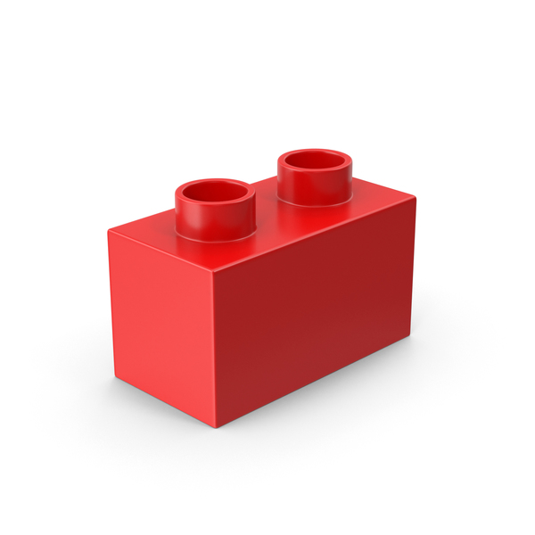 2x1 Red Brick Toy PNG & PSD Images