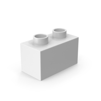 2x1 White Brick Toy PNG & PSD Images